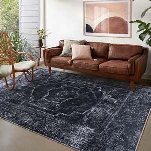 <b>Rug</b> Weavers RW1007 Palimpsest Ink Vintage Washable <b>Rug</b> Dropshipping Wholesale Washable Chenille 10 Sizes - Product Image 2