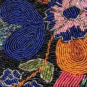 Recién llegado, bolso de noche para mujer, en forma de sobre con cuentas impresas, forro de lona y cierre de botón para bodas - Product Image 6