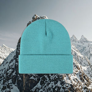 Stylish Plain Knitted Slouchy <b>Beanie</b> Hat Fashionable Winter <b>Beanies</b> With Custom Embroidered Logo - Product Image 1