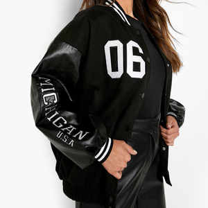 Veste universitaire unisexe de qualité supérieure, doublure matelassée chaude, résistante pour les conditions climatiques froides, utilisation en équipe, broderie personnalisée, équipe, école - Product Image 1