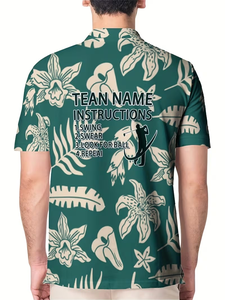 Trajes Casuales de Punto para Hombre, Venta Caliente 2026, Cuello Alto con Botones, Estampado por Sublimación, Manga Corta para Camiseta Polo, para Primavera y Otoño - Product Image 3