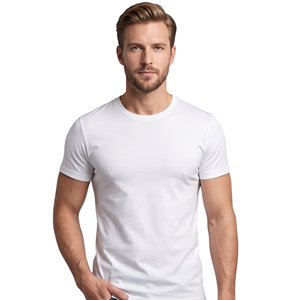 Sous-vêtement à manches courtes pour homme, col rond, couleur unie, respirant, séchage rapide, antibactérien, écologique, à porter toute l'année, en modal - Product Image 2