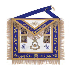 MASONIC REGALIA PAST MASTER <b>APRON</b> BLUE & <b>White</b> WITH CHAIN COLLAR & JEWEL Backing <b>Apron</b> Premium Quality Hand Embroidered 2026 - Product Image 6