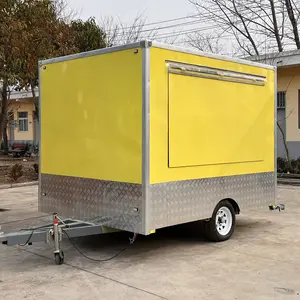 Vente chaude commerciale en Offre Spéciale inoxydable shawarma chariot de nourriture en plein air/kiosque de nourriture de rue/chariots de café remorque de nourriture mobile