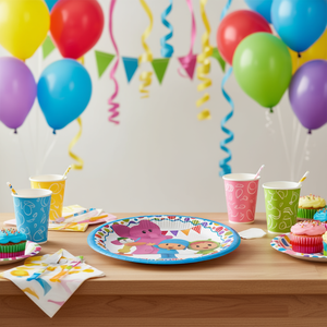 Assiettes jetables Pocoyo 23 cm, 8 pièces, vaisselle de fête, fournitures d'anniversaire pour enfants - Product Image 3