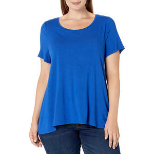 Nuevas camisetas de moda para mujer 100% algodón estilo informal transpirable fabricante personalizado manga corta camisetas de algodón pesado cuello redondo - Product Image 6