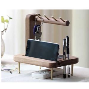 Porte-clés en bois au design étonnant pour l'entrée murale du courrier et porte-clés avec étagère Crochet pour porte-clés mural de maison - Product Image 5