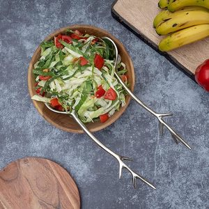 Hot Selling Best Quality Silver Metal Salad <b>Server</b> with Decorative Handle in Wholesale Price From India - Product Image 2