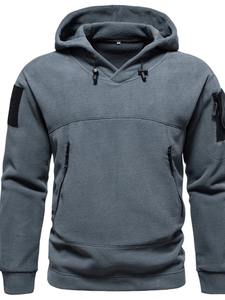Sudadera con Capucha de Invierno para Hombre, Talla Grande 5XL, 100% Algodón, Color Sólido, con Bolsillos, Forrada y Transpirable - Product Image 5