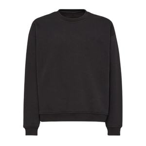 Sweat-shirt à capuche en coton de haute qualité pour hommes, coupe boxy, col rond brodé, épaules tombantes, chemises d'usine recadrées pour teinture unie - Product Image 3