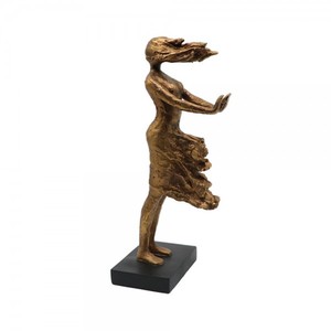 Estatua de Metal antiguo de oro para mujer, escultura de ornamento de mesa abstracta para oficina y dormitorio, escultura decorativa para sala de estar y hogar - Product Image 4