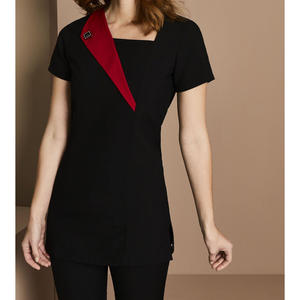 Uniforme de Trabajo Personalizado para Salón de Belleza y Spa, Blusa de Manga Corta con Diseño de Orquídea para Esteticistas y Masajistas - Product Image 6