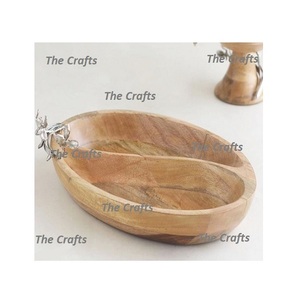 Tazón de madera para servir chocolate, tamaño y forma personalizados, tazón de madera para servir alimentos a un precio aceptable - Product Image 2