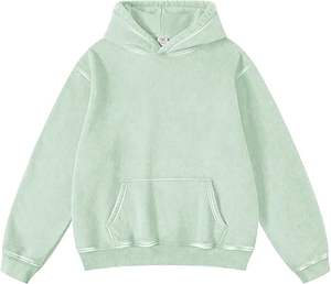 Sweat à capuche brodé en détresse grande taille pull à capuche coton strass poids lourd en gros surdimensionné Streetwear sweats à capuche pour hommes - Product Image 4