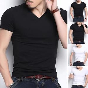 Impression personnalisée blanc chemises vierges pour hommes de haute qualité en gros 100% fibre souple polyester hommes T-shirt uni - Product Image 5
