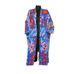 Peignoir Kimono Kantha de Luxe de Qualité Supérieure pour Femme – Élégant, Long, Fait Main, Idéal pour l'Été et comme Vêtement de Nuit - Product Image 2