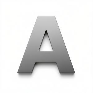 Letra 'A' de Acero Inoxidable Mate para Número de Casa EDI, 114 mm de Ancho y 101 mm de Alto, Letrero para Jardín - Product Image 3