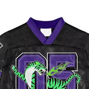 Camiseta de Fútbol Americano de Manga Corta de Malla al por Mayor, Uniforme de Fútbol Americano 100% Poliéster, Camiseta de Malla para Mujer - Product Image 3