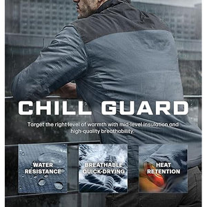 Stylish Men's Genuine Polyester Canvas Stand Collar <b>Waterproof</b> Hooded <b>Jacket</b> with <b>Long</b> Sleeve High Quality Casual Winter Design - Product Image 5