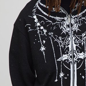 Sudaderas con capucha de hombre con logotipo impreso personalizado al por mayor a la moda, sudaderas con capucha de invierno transpirables ecológicas, ropa de calle, Sudadera con capucha estampada informal para hombre - Product Image 3