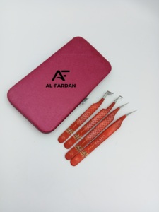 Pince à épiler d'extension de cils en acier inoxydable durable entièrement personnalisé volume enduit de papier pince à cils Logo personnalisé gratuit - Product Image 4