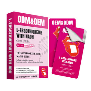 OEM ODM L ארגוטיונין עם <span class=keywords><strong>NADH</strong></span> רצועות אוראליות תוספי תזונה צמחיים המסתים במהירות תמיכה באנרגיה סלולרית אספקה במחיר נמוך - Product Image 2