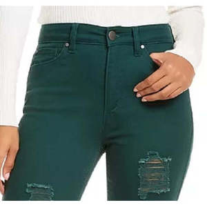 Jeans Skinny Vintage Effetto Usurato per Ragazzi Tinseltown, Verde Scuro XL, Denim Traspirante Stile Boyfriend, Lavabile, con Vita Strappata - Product Image 2