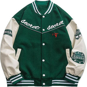 OEM moda 100% pura lana Varsity chaqueta-ganchillo Collage béisbol chaqueta XL alta lana personalizable Varsity chaquetas - Product Image 4