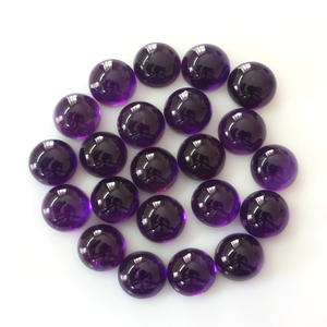 Cabujón de amatista Africana redonda Natural de 8mm, piedra de cristal suelta para fabricación de joyas, certificado IGI - Product Image 1