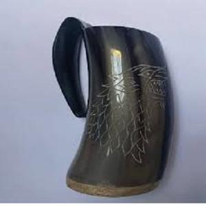 Taza de cerveza para beber con cuerno de buey Natural de alta calidad personalizada, taza para beber vikingo con cuerno de búfalo real, vajilla de exportación, tazas de cuerno - Product Image 4