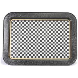 Bandeja de servicio de madera de tablero de ajedrez de 310x430mm, plato de Metal Rectangular para servir alimentos - Product Image 2