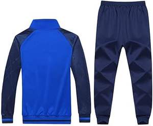 Haute qualité 100% coton personnalisable 2 pièces hommes décontracté pleine fermeture éclair sport Jogging survêtement Options d'hiver poches zippées Logo - Product Image 6
