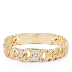 Una pulsera de tenis de Plata de Ley 925 con diamantes de moissanita con tachuelas completas de 15MM con piedras redondas - Product Image 4