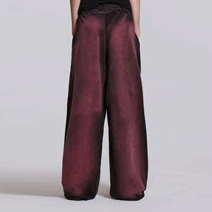 Pantalones Deportivos de Algodón 100% para Hombre, Cintura Media, Estilo Urbano, Felpa, Logotipo Bordado, Casuales, Holgados, Cintura Elástica, Bolsillo Lateral - Product Image 6