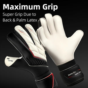 Guantes de Portero de Fútbol de Látex Antideslizantes Transpirables Personalizables de Alta Calidad Hechos en Pakistán - Product Image 4