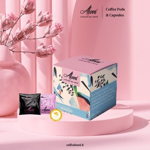 Café Molido Arábica ALUNNI LUIGINA, Sabor Suave, Grado Premium, Compatible con Cápsulas para Máquinas Domésticas, 50 Unidades/Caja - Product Image 1