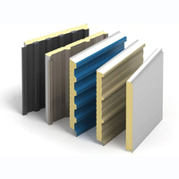 Panneau sandwich en polyuréthane pour isolation thermique, panneau de toiture et de mur pour structure en acier, entrepôt, atelier, bâtiment, fournisseur