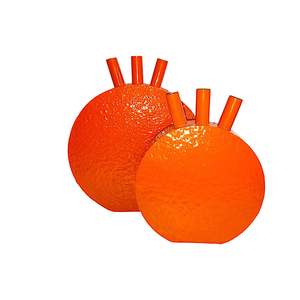 Jarrón de Flores de Hierro Naranja de Lujo |   Decoración de Mesa de Metal Geométrica, Macetero de Metal Nórdico Contemporáneo, Florero al por Mayor - Product Image 2