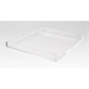 ถาดเสิร์ฟอะคริลิคอเนกประสงค์สำหรับใช้ในครัว เคลือบเงา ดีไซน์ทันสมัย-มีหูหิ้วพกพาสะดวกสำหรับอาหาร เครื่องดื่ม และของว่าง - Product Image 3