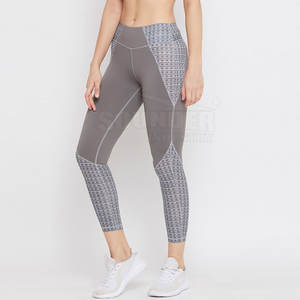 Custom Design Adult <b>Women's</b> Mid Waist Yoga <b>Leggings</b> Unique Solid <b>Pattern</b> Polyester Made Oversized <b>leggings</b> for adults - Product Image 3