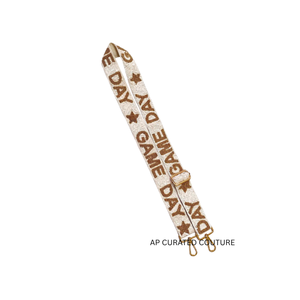 Sangle de sac d'équipe personnalisée pour le jour du match, sangle de sac à bandoulière en perles, sangle de sac à main brodée à la main, nom de l'équipe, de l'école, de l'université, du stade - Product Image 5