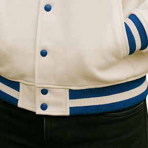 Phi Beta Sigma 1914 Varsity Letterman Veste Bleu Blanc Greek Life Fraternity Apparel Chenille Patch College Style Jacket - Product Image 4