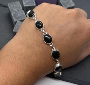 Trending 925 Sterling Silver Black <b>Onyx</b> Gemstone <b>Bracelet</b> Jewelry Handmade Silver Boho Style <b>Bracelet</b> Jewelry For Women Gift For - Product Image 5