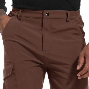 Pantalones de caparazón blando para hombre, elegantes, duraderos, impermeables, transpirables, a prueba de viento, cálidos, para exteriores, senderismo, camping, moda informal - Product Image 4