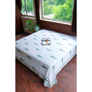 ผ้าปูที่นอนผ้าฝ้ายพิมพ์ลายด้วยมือ ลายดอกไม้แบบชาติพันธุ์อินเดีย สำหรับตกแต่งบ้าน ราคาดีที่สุด - Product Image 1