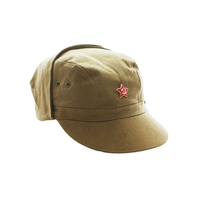 Diseño Vintage afgano verano orejeras sombrero caqui algodón con estrella caza pesca ciclismo y montañismo gorras