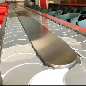 Sistema de Cinta Transportadora de Sushi Automática Clásica WA <span class=keywords><strong>Kaiten</strong></span>, Marco de Acero Inoxidable, Velocidad Ajustable con Curvas - Product Image 2
