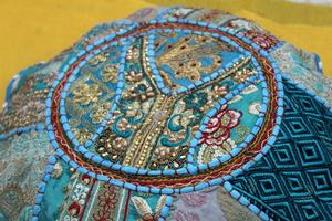 Cojín de meditación Masala Funda de almohada de piso | Asientos de piso indio - Product Image 4