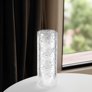 HST0514SS - Silver Speckled Glass <b>Hurricane</b> <b>Candle</b> Shade Chimney Tube [No Bottom] - 5 x 14 - Product Image 3