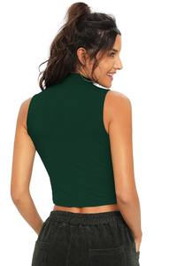 Indian Boutique's Latest Exclusive Green Knitted <b>Top</b> for <b>Women</b> Comfortable Strachable Party Wear Casual and Exported to India - Product Image 4